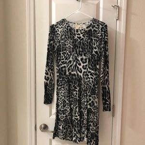 Long sleeve animal print Michael Kors dress.